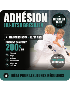 Adhésion Marcassins 3 : 10/14 ans annuel comptant