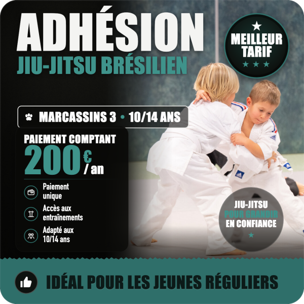 Adhésion Marcassins 3 : 10/14 ans annuel comptant