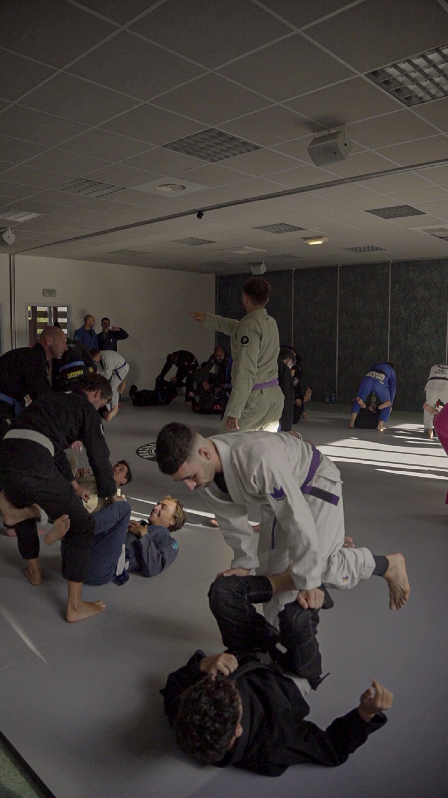 Sparring adultes au club de JJB de Moliets
